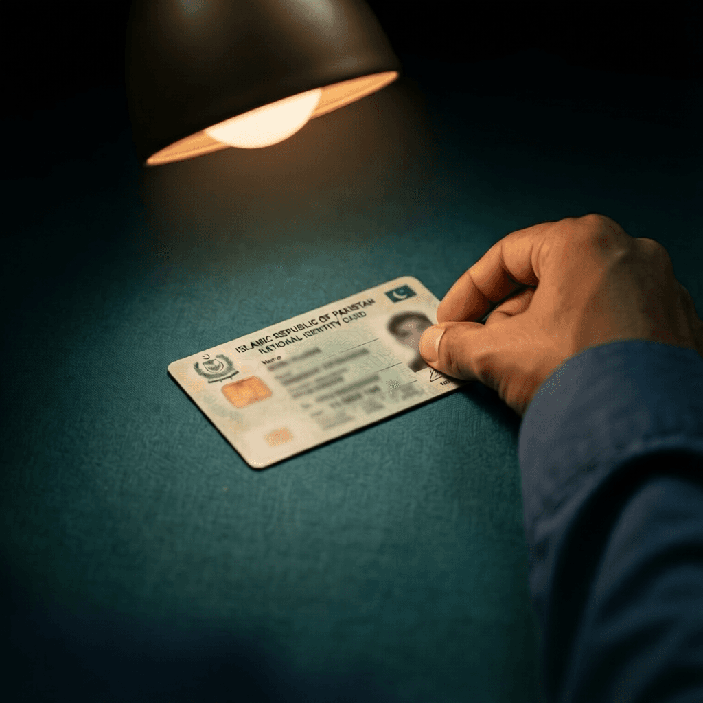 Documents and an identity card laid out representing TaskLync professional verification requirements