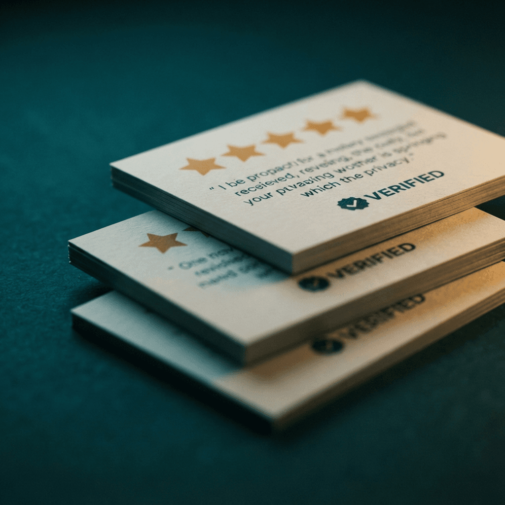 Stacked 5-star review cards representing TaskLync professional insurance and trust standards